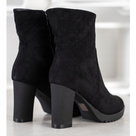 SHELOVET Botas altas de ante negro 2