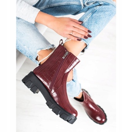 Goodin Botas en la plataforma rojo 3