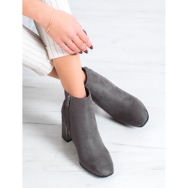 Goodin Botines con tacón decorativo gris 4