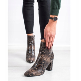 Goodin Botas con estampado de serpiente Spitz multicolor 1 Goodin Botas con estampado de serpiente Spitz multicolor 1