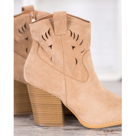 Bella Paris Botas camperas beige 4