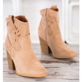 Bella Paris Botas camperas beige 3
