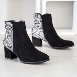 Filippo Botines con estampado de serpiente negro gris 1
