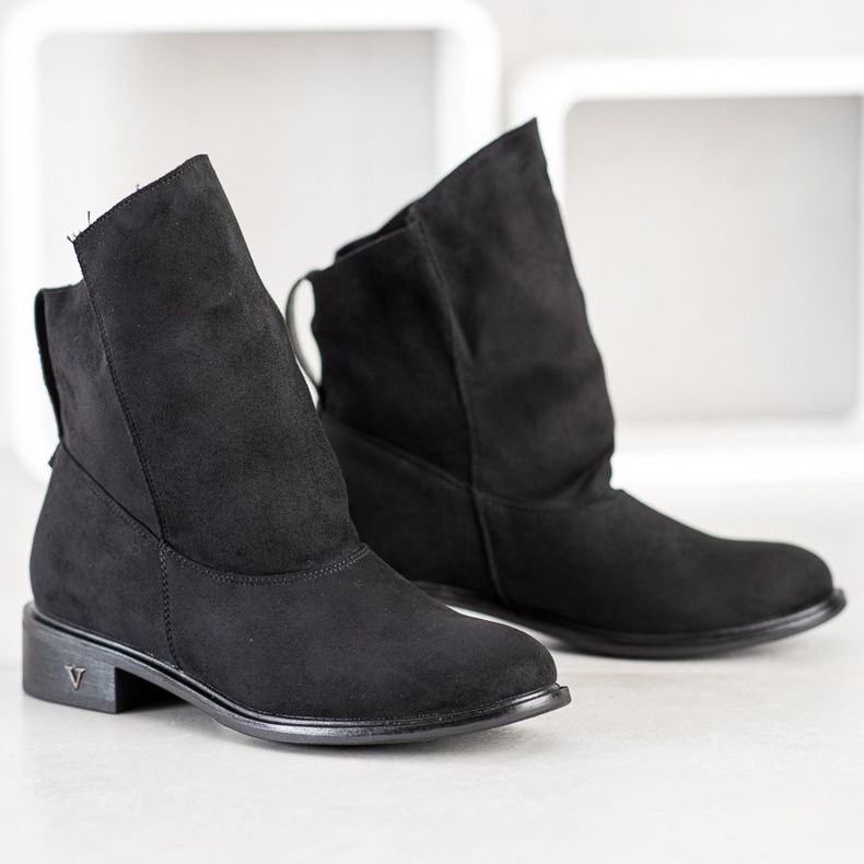 Gogo Botas con parte superior ancha negro 2