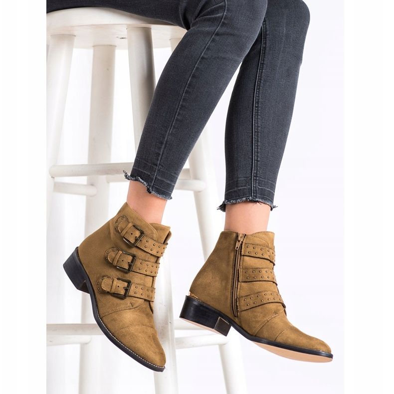 Corina Botas marrones con hebillas marrón 2