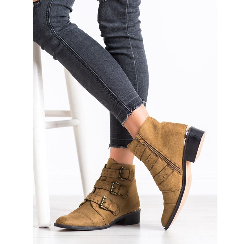 Corina Botas marrones con hebillas marrón 1