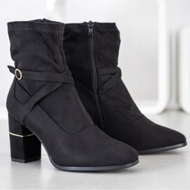 Goodin Botas con inserto dorado negro 1 Goodin Botas con inserto dorado negro 1