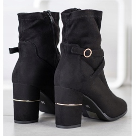 Goodin Botas con inserto dorado negro 3