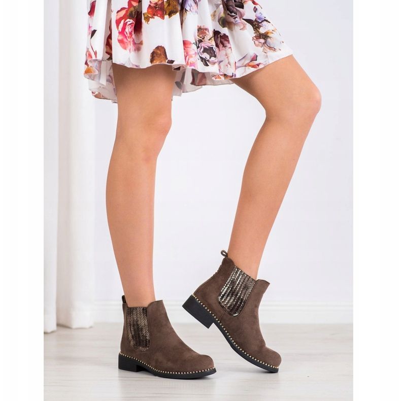 SHELOVET Botas Chelsea con estilo gris 1 SHELOVET Botas Chelsea con estilo gris 1