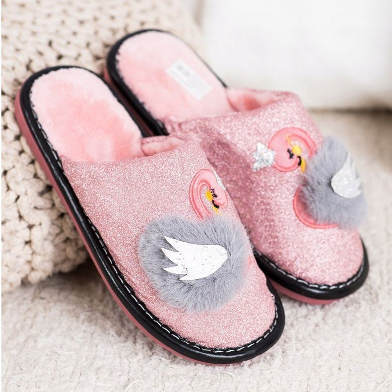 Bona Zapatillas con estilo con aplicación rosa 1
