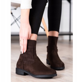 SHELOVET Botines de ante sin cordones marrón 1 SHELOVET Botines de ante sin cordones marrón 1