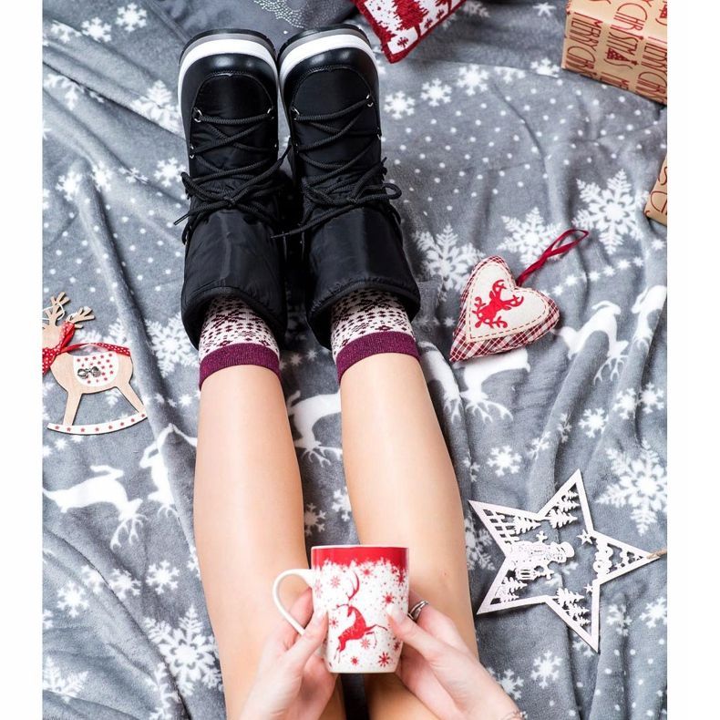 GOLL Botas de nieve cálidas negras negro 1