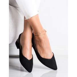S. BARSKI Zapatos negros con tacón abierto 2