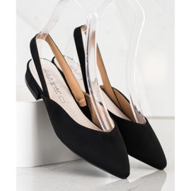 S. BARSKI Zapatos negros con tacón abierto 1