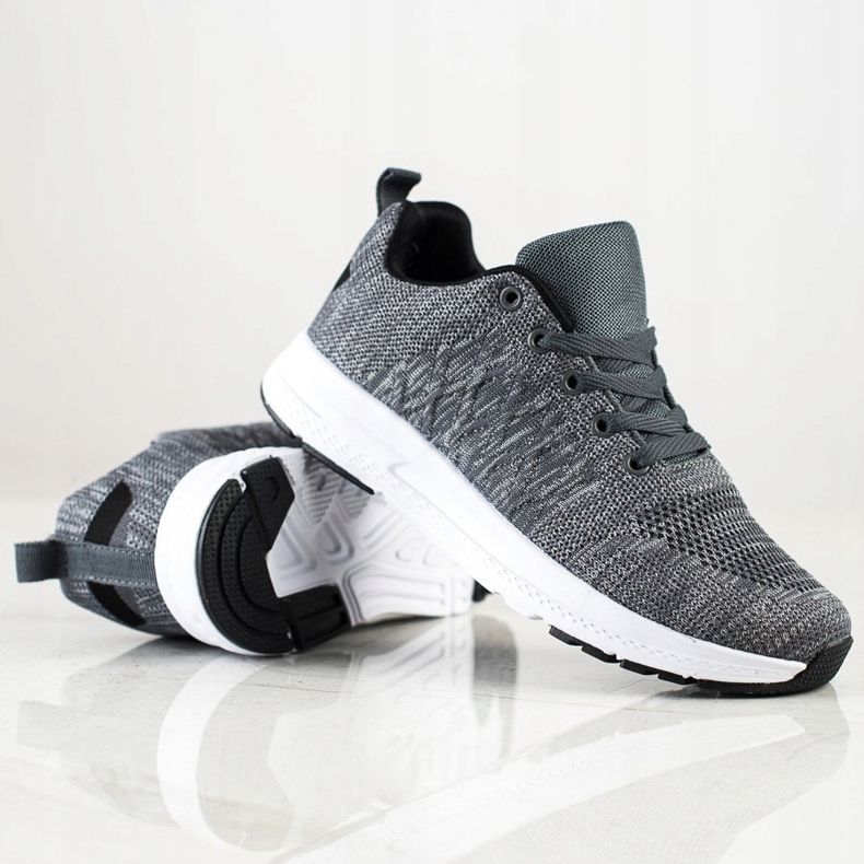 SHELOVET Zapatillas ligeras con cordones gris 1