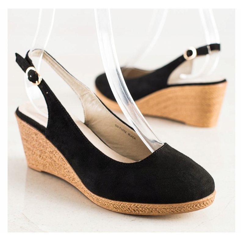 Goodin Bombas de cuña cómodas negro 1