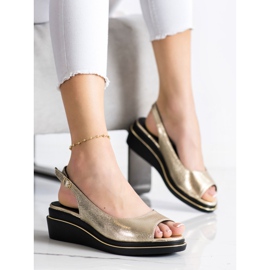 Goodin Sandalias doradas brillantes dorado 3