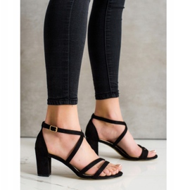 Goodin Sandalias en una barra negro 1 Goodin Sandalias en una barra negro 1