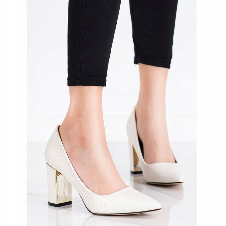 Goodin Bombas con estilo en tacones altos beige 1 Goodin Bombas con estilo en tacones altos beige 1