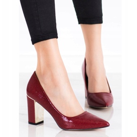 Goodin Bombas con estilo en tacones altos rojo 1