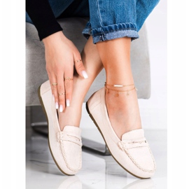 Super Me Mocasines de ante beige 1