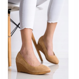 Goodin Bombas de cuña ligeras beige 2 Goodin Bombas de cuña ligeras beige 2
