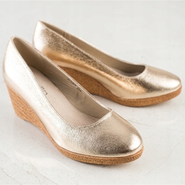 Goodin Bombas de cuña ligeras dorado 1