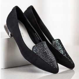 Goodin Bombas de punta de moda negro 3