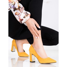 Goodin Bombas con estilo en tacones altos amarillo 3
