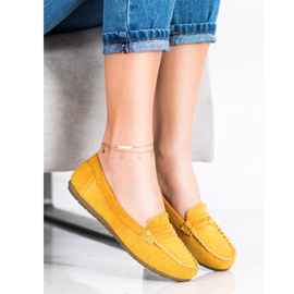 Super Me Mocasines de ante amarillo 1