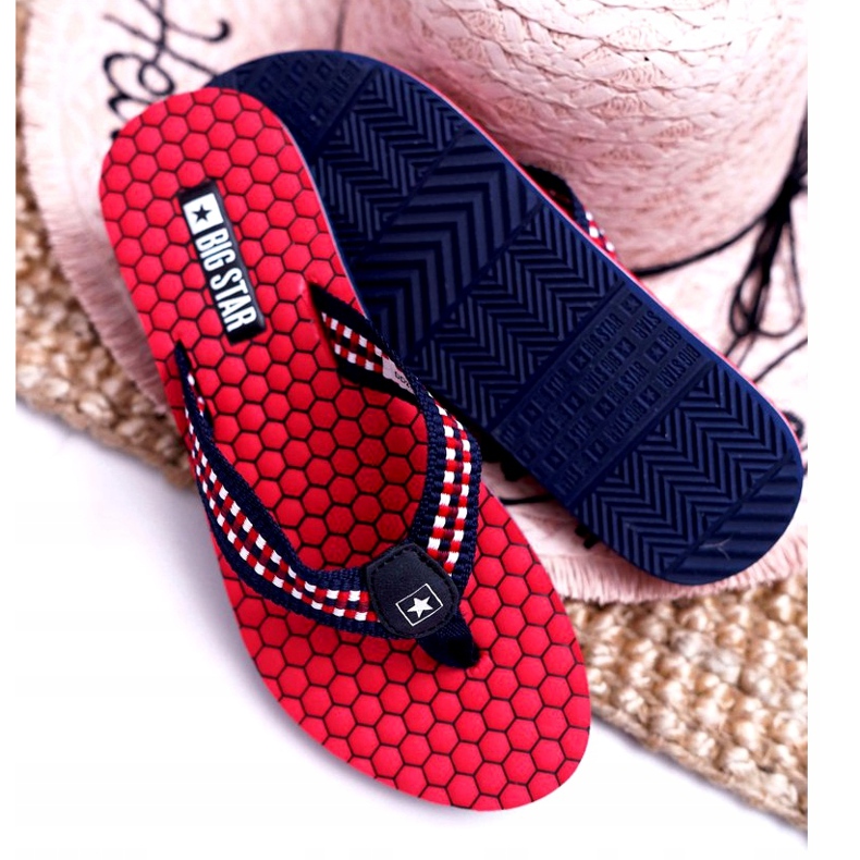 Pantuflas de Mujer Chanclas Big Star Red DD274A252 rojo azul marino 4