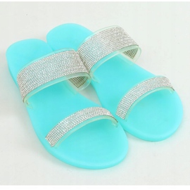 Chanclas de silicona azul BG51 Azul plata 3