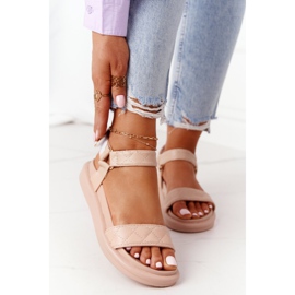 PS1 Sandalias Beis Turn Around con plataforma acolchada beige 2