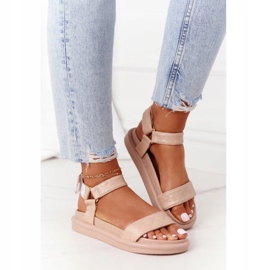 PS1 Sandalias Beis Turn Around con plataforma acolchada beige 3