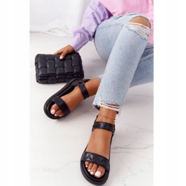 PS1 Sandalias negras de vuelta con plataforma acolchada negro 4