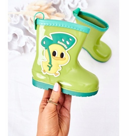 Chanclos de pato verde para niños 2 Chanclos de pato verde para niños 2