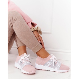 Zapatos deportivos de mujer Memory Foam Big Star HH274353 Rosa rosado 4