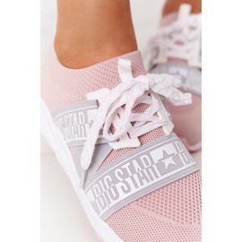 Zapatos deportivos de mujer Memory Foam Big Star HH274353 Rosa rosado 1
