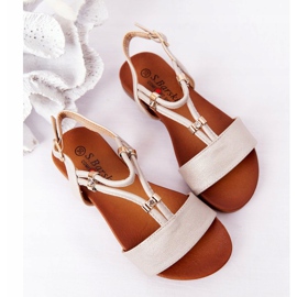 S.Barski Sandalias para niños S. Bararski Comfort Beżowe beige 5