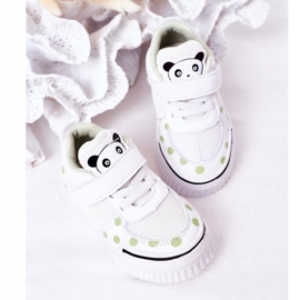 Apawwa Zapatillas Deportivas Infantiles Con Panda Blanco y Verde Chico 6