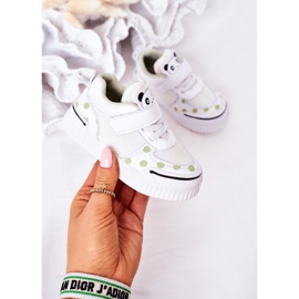 Apawwa Zapatillas Deportivas Infantiles Con Panda Blanco y Verde Chico 4
