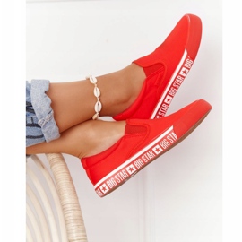 Zapatillas de mujer Slip-on Big Star HH274010 Rojo 3