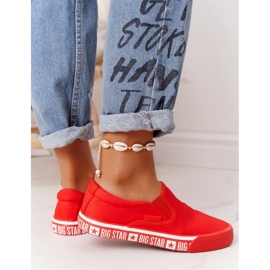 Zapatillas de mujer Slip-on Big Star HH274010 Rojo 4