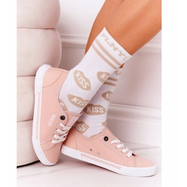 Zapatillas de mujer Big Star HH274060 Pink blanco rosado 4