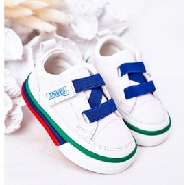 Apawwa Deportivas para niños con canalé blanco y azul marino Baxter 2