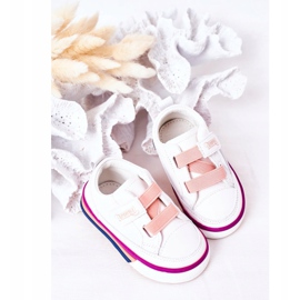 Apawwa Zapatillas de niños con canalé blanco y rosa Baxter rosado 4