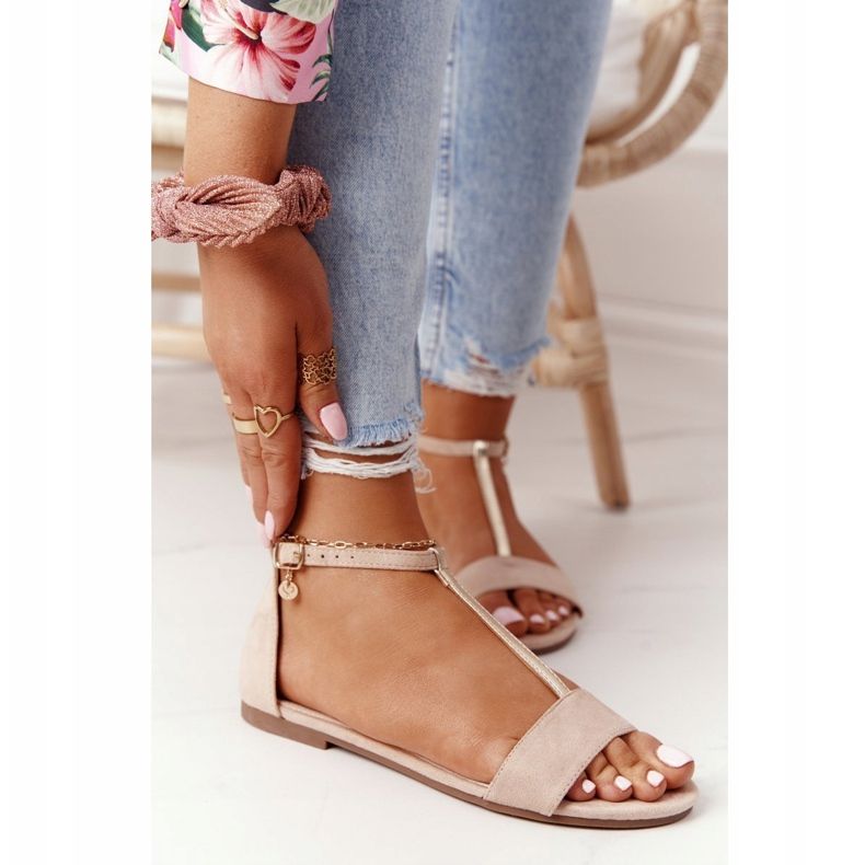 S.Barski Sandalias Elegantes de Ante S. Bararski 541-7 Beige 2