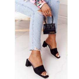 Sandalias de ante en tacón alto S.Barski 238-S1 Negro 1 Sandalias de ante en tacón alto S.Barski 238-S1 Negro 1