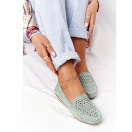 Mocasines de mujer de ante verde Molly 6