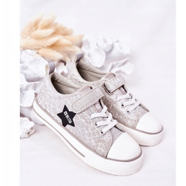 Zapatillas Infantiles Con Velcro Big Star HH374025 Plata 5